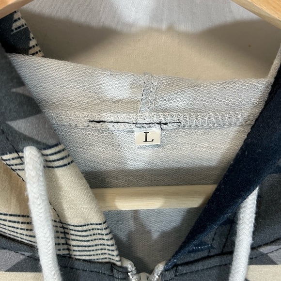 No Brand Women's Aztec Zip Up Sweatshirt Western Cowgirl Boho Size Large - Picture 4 of 6